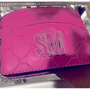 Super cute pink credit card key chain holder